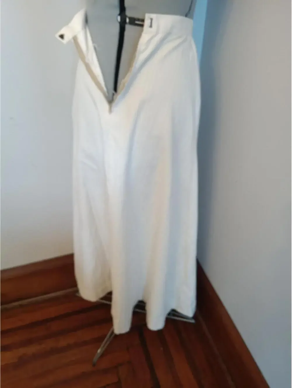Vintage 70s Handmade Hippie Maxi Skirt Cottage Core Ivory Skirt Size XS